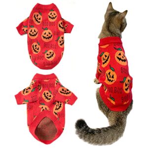 vehomy dog cat halloween sweater dog halloween costume pet halloween turtleneck sweater clothes pet pumpkin pullover knitwear warm halloween cat pumpkin sweater m