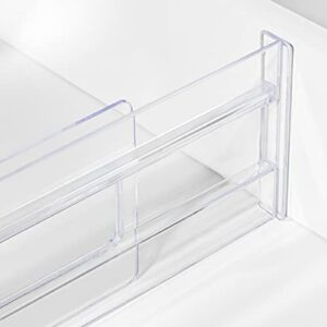 HBlife Drawer Dividers Organizer 6 Pack, Clear Plastic Adjustable Drawer Separators 3.2 Inches High, Expandable from 11-20 Inches for Dresser Clothing Kitchen Storage