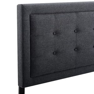 Classic Brands Madigan Tufted Upholstered Headboard, Dark Grey, Full