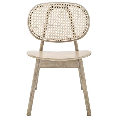 Modway Malina Wood Cane Rattan in Gray, Dining Side Chair