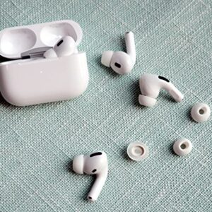 [9 Pairs] Compatible with AirPods Pro Ear Tips, Silicone Replacement S/M/L 3 Size Fit in Charging Case Earbuds Tips with Storage Box Compatible with AirPods Pro 2 (4S 3M 2L White)