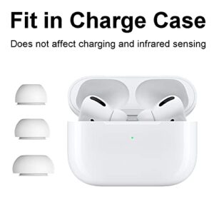 [9 Pairs] Compatible with AirPods Pro Ear Tips, Silicone Replacement S/M/L 3 Size Fit in Charging Case Earbuds Tips with Storage Box Compatible with AirPods Pro 2 (4S 3M 2L White)