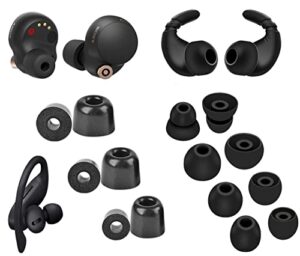 a-focus [8 pairs] wf-1000xm5 wf-1000xm4 ear hooks tips 【 memory foam & silicone 】 soft replacement comfortable earbud tips wingtip compatible with sony wf-c700n wf-c500, 23515h