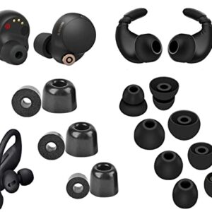 A-Focus [8 Pairs] WF-1000XM5 WF-1000XM4 Ear Hooks Tips 【 Memory Foam & Silicone 】 Soft Replacement Comfortable Earbud Tips Wingtip Compatible with Sony WF-C700N WF-C500, 23515H