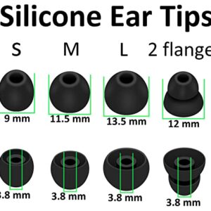 A-Focus [8 Pairs] WF-1000XM5 WF-1000XM4 Ear Hooks Tips 【 Memory Foam & Silicone 】 Soft Replacement Comfortable Earbud Tips Wingtip Compatible with Sony WF-C700N WF-C500, 23515H