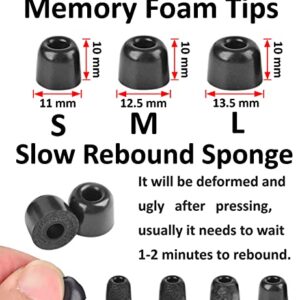 A-Focus [8 Pairs] WF-1000XM5 WF-1000XM4 Ear Hooks Tips 【 Memory Foam & Silicone 】 Soft Replacement Comfortable Earbud Tips Wingtip Compatible with Sony WF-C700N WF-C500, 23515H