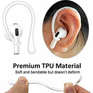 A-Focus 【 Anti-Slip Kit 】 for AirPods Pro 2 and Pro, Ergonomic 360 Degrees Rotation Adjustable Ear Hooks & Strap Non Slip Sport Wing Holder Compatible with New AirPods 3 2 & 1 [6 in 1] Black White