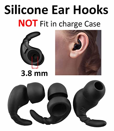 A-Focus 【Ear Tips & Hooks Kit】 Compatible with Beats Studio Buds/Fit Pro【 Memory Foam & Silicone 】, Soft Comfortable Noise Reduce Earbuds Wingtip Gel Compatible with Beats Flex, 21423H Black