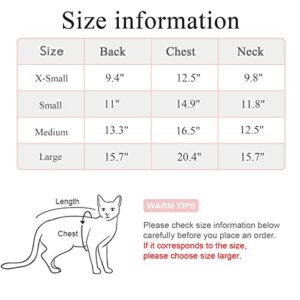 Jnancun Cat Clothes for Cats Only Winter Hoodie Sweatshirts with Pockets Warm Cat Outfits for Cat(X-Small, Pink)