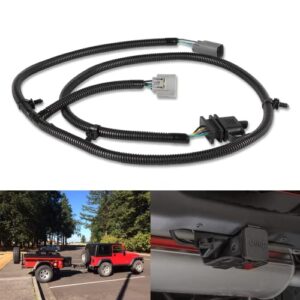 70.5'' Heavy Duty 4-Way Tow Hitch Trailer Wiring Harness for 2007-2018 Jeep Wrangler JK Replace OEM 17275.01, 92015 8001