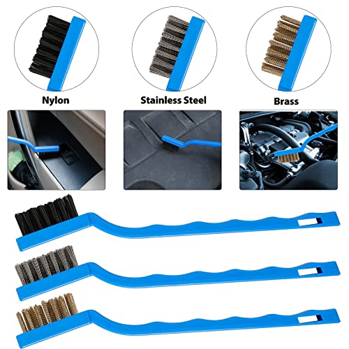 25PCS Car Detailing Brush Kit, Cleaning Detail Brushes Set with Car Dash Duster Brush, Car Cleaning Supplies Interior Exterior Brushes Kit (Wash Mitt, Towels, Polishing Pads, Cleaning Gel and Sponge)