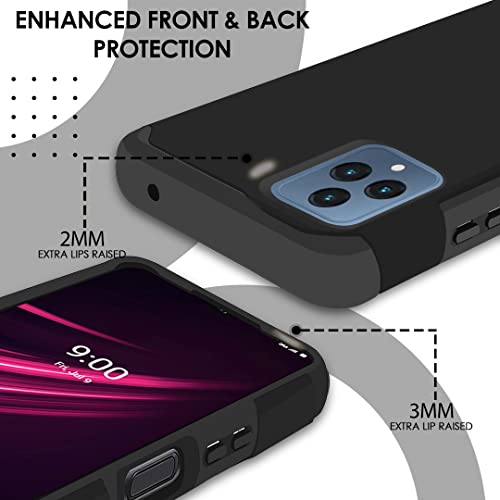 HRWireless Compatible for Revvl 6X 5G, Revvl 6 5G Phone Case [Heavy Duty] Shockproof (Magnetic Mount Friendly) Ultimate Dual-Layer Premium Cover for Protection