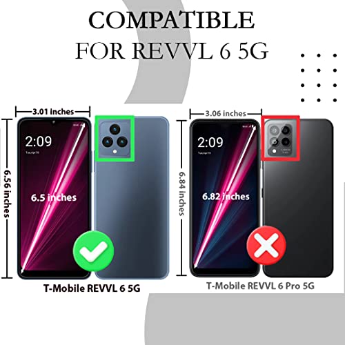 HRWireless Compatible for Revvl 6X 5G, Revvl 6 5G Phone Case [Heavy Duty] Shockproof (Magnetic Mount Friendly) Ultimate Dual-Layer Premium Cover for Protection