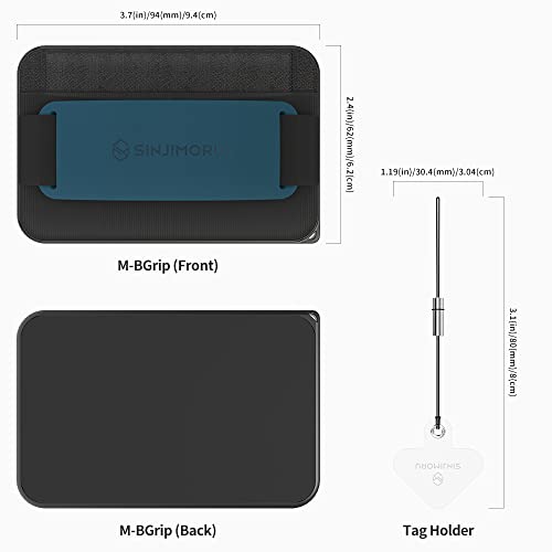 3 in 1 Magnetic Card Holder, Sinjimoru Magnetic Wallet for MagSafe as Cell Phone Wallet Stick On with Phone Grip Holder & Mobile Phone Kickstand iPhone 15 14 13 12 Series. M-BGrip Teal