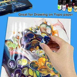 Alcohol Ink Set - 28 Bottles Vivid Colors High Concentration Metallic Alcohol Paint Resin Dye, Safe Fast Drying Effect, Alcohol Ink for Epoxy Resin, Art Painting, Glass, Tumbler Making, 10ml Each