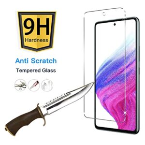 Coolpow 【3+3 Pack】 Designed for Samsung Galaxy A53 5G Screen Protector Samsung A53 5G Screen Protector Tempered Glass Film, 【Easy Installation Tool】 Bubble Free, Anti-Scratch, HD