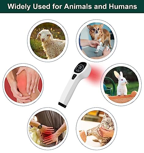 iKeener Cold Laser Therapy for Dogs,Portable LLLT Vet Device for Dogs and Pets, 650nm & 808nm Infrared Therapy for Pain Relief,Itching Skin & Wound Care in Dogs, Cats, Horses