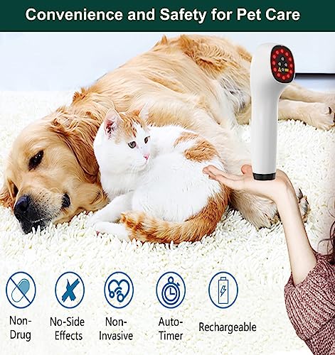 iKeener Cold Laser Therapy for Dogs,Portable LLLT Vet Device for Dogs and Pets, 650nm & 808nm Infrared Therapy for Pain Relief,Itching Skin & Wound Care in Dogs, Cats, Horses