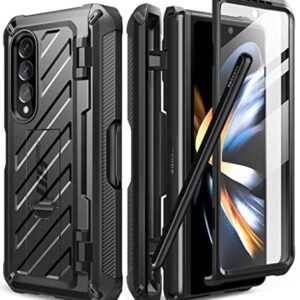 SUPCASE Unicorn Beetle Pro Case for Samsung Galaxy Z Fold 4 5G (2022), Full-Body Dual Layer Rugged Case with Built-in Screen Protector & Kickstand & S Pen Slot (Black)