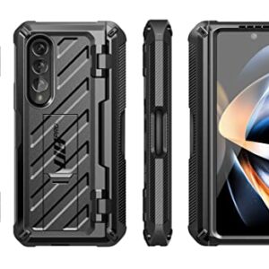 SUPCASE Unicorn Beetle Pro Case for Samsung Galaxy Z Fold 4 5G (2022), Full-Body Dual Layer Rugged Case with Built-in Screen Protector & Kickstand & S Pen Slot (Black)