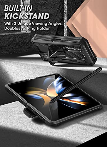 SUPCASE Unicorn Beetle Pro Case for Samsung Galaxy Z Fold 4 5G (2022), Full-Body Dual Layer Rugged Case with Built-in Screen Protector & Kickstand & S Pen Slot (Black)