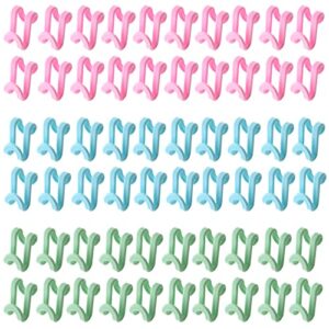 jianling 60pcs clothes hanger connector hooks 1.53 x 0.98 (blue, green, pink) home easy hook closet organizer storage rack holder hook