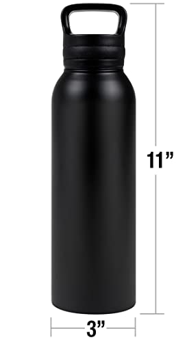 Garfield OFFICIAL Hang In There 24 oz Insulated Canteen Water Bottle, Leak Resistant, Vacuum Insulated Stainless Steel with Loop Cap