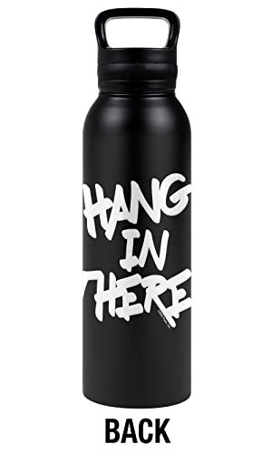 Garfield OFFICIAL Hang In There 24 oz Insulated Canteen Water Bottle, Leak Resistant, Vacuum Insulated Stainless Steel with Loop Cap