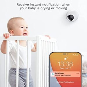 WUUK 4MP Indoor Security Camera, Pan Tilt Cam for Baby Monitor, Wi-Fi Home Security Pet Camera for Dog or Cat, Motion Detection & Tracking, Night Vision, 2-Way Audio, Compatible with Alexa & Google