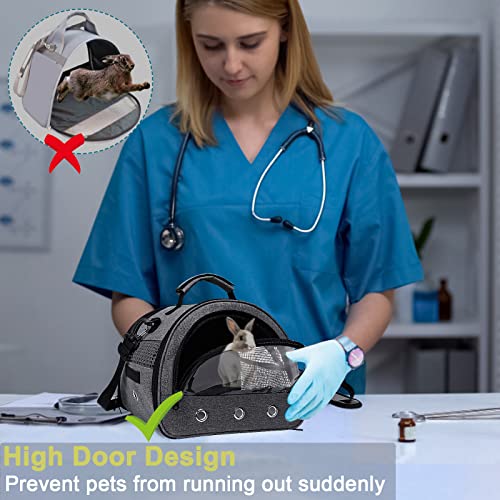 Sixbaola Guinea Pig Carrier,Portable Hamster Carrier Bag,Rabbit Bunny Travel Carrier Outdoor Handbag, Breathable Hamster Carrier with Water Bottle Holder and Removable Liner for Small Animal Carrier