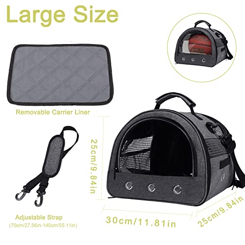 Sixbaola Guinea Pig Carrier,Portable Hamster Carrier Bag,Rabbit Bunny Travel Carrier Outdoor Handbag, Breathable Hamster Carrier with Water Bottle Holder and Removable Liner for Small Animal Carrier