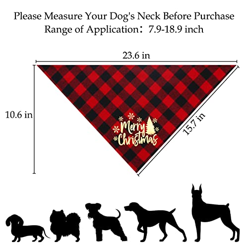 ANEMAUX Christmas Dog Bandanas 2 Pack, Birthday Girl Dog Bandana Holiday, Boy Wedding Dogs Bandanas for Pet Scarf 4th of July, Independence Day