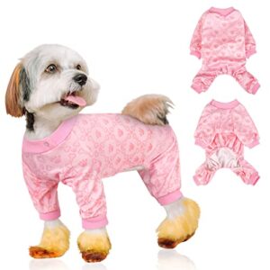 koeson soft dog pajamas, breathable dog onesie cute puppy jumpsuits for hair shedding cover, lightweight doggie pjs shirt warm pet jammies clothes for dogs & cats, fashion & comfy