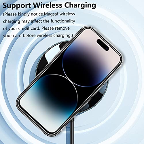 Restoo for iPhone 14 Pro Case + 2 Pack Tempered Glass Screen Protector, Clear Case with Card Holder Camera Lens Protection Protective Phone Cover for iPhone 14 Pro 6.1 Inch-Clear