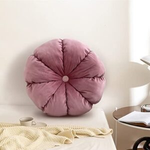 kedelak velvet throw pillow round pillows for couch,dusty pink decorative pillows,18 inches round floor pillow cool pillows aesthetic circle pillows home decor