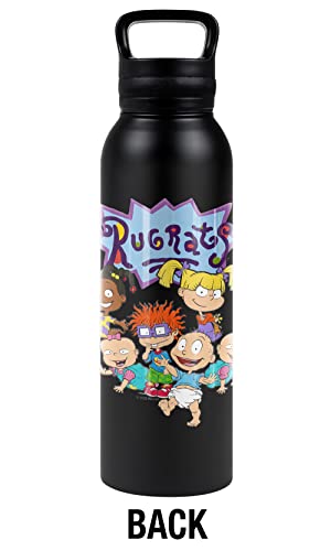 Rugrats OFFICIAL Rugrats Group 24 oz Insulated Canteen Water Bottle, Leak Resistant, Vacuum Insulated Stainless Steel with Loop Cap