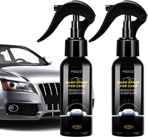 nano spray for cars, 2pcs car scratch and mark repair nano spray, repair of fine scratches and polishing spray, protection&swirl waterless detailer spray for car detailing 120ml×2