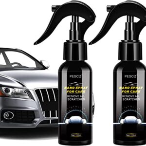 Nano Spray for Cars, 2pcs Car Scratch and Mark Repair Nano Spray, Repair of Fine Scratches and Polishing Spray, Protection&Swirl Waterless Detailer Spray for Car Detailing 120ML×2