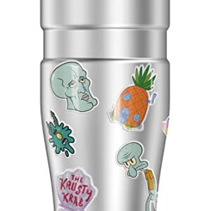 THERMOS Spongebob OFFICIAL Spongebob And Friends Sticker Collage STAINLESS KING Stainless Steel Travel Tumbler, Vacuum insulated & Double Wall, 16oz