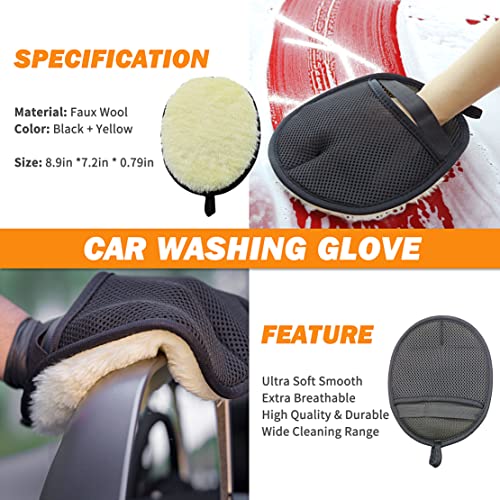 ALL4DETAIL 28Pcs Car Detailing Brush Set, Car Detailing Supplies, Car Cleaning Kit (Car Detailing Brushes,Drill Brush,Polishing Pads,Wheel Brush,Wash Mitt/Towel,Ceramic Coating Applicator,Suede Cloth)