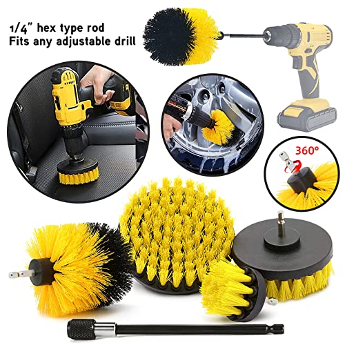 ALL4DETAIL 28Pcs Car Detailing Brush Set, Car Detailing Supplies, Car Cleaning Kit (Car Detailing Brushes,Drill Brush,Polishing Pads,Wheel Brush,Wash Mitt/Towel,Ceramic Coating Applicator,Suede Cloth)