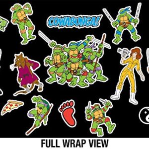 Teenage Mutant Ninja Turtles TMNT OFFICIAL Turtles Sticker Collage 18 oz Insulated Water Bottle, Leak Resistant, Vacuum Insulated Stainless Steel with 2-in-1 Loop Cap