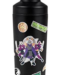 Teenage Mutant Ninja Turtles TMNT OFFICIAL Turtles Sticker Collage 18 oz Insulated Water Bottle, Leak Resistant, Vacuum Insulated Stainless Steel with 2-in-1 Loop Cap