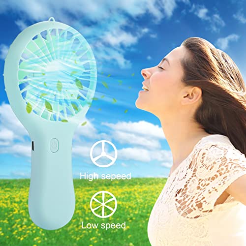 Aozhen Portable Handheld Fan Mini Battery Operated Fan Personal Fan 3 Speeds Strong Wind Foldable Design for Travel, Home Office, Camping, Outdoors