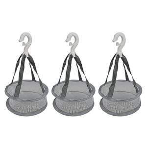 3pcs hanging mesh basket, dryer mini ventilated windproof drying rack for makeup brushes tools