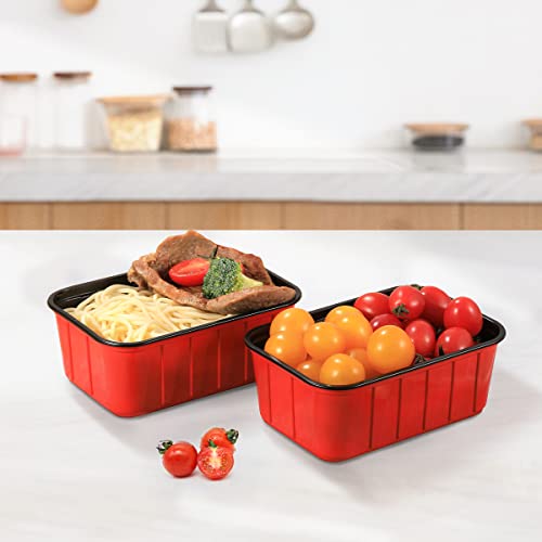 OTOR 25 Sets 30oz Bento box Meal Prep Food Container Sets with Airtight Lids Deli Container Lunch boxes take away food storage Two-color process Travel Containers Two-color process