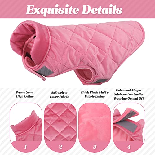 IDOMIK Dog Winter Coat Cold Weather Jacket, Pet Thick Fleece Lining Vest Reversible Warm Clothes, Windproof Snowproof Padded Sweater Outfit Apparel,Adjustable Cozy Snowsuit For Small Medium Large Dogs