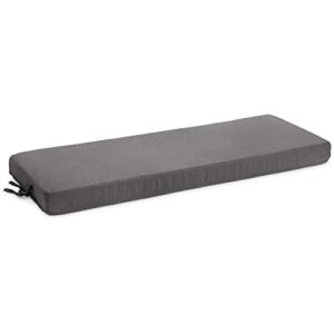 sterling bench cushions for indoor furniture, 34 x 12.5 inch window bench cushion, piano bench cushion for bedroom, living room and dining room, gray
