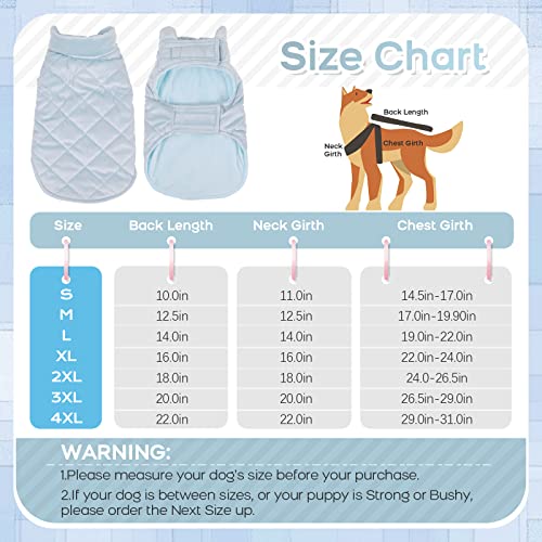 IDOMIK Dog Winter Coat Cold Weather Jacket, Pet Thick Fleece Lining Vest Reversible Warm Clothes, Windproof Snowproof Padded Sweater Outfit Apparel,Adjustable Cozy Snowsuit For Small Medium Large Dogs