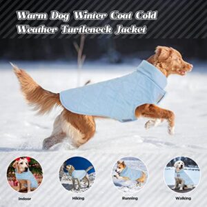 IDOMIK Dog Winter Coat Cold Weather Jacket, Pet Thick Fleece Lining Vest Reversible Warm Clothes, Windproof Snowproof Padded Sweater Outfit Apparel,Adjustable Cozy Snowsuit For Small Medium Large Dogs